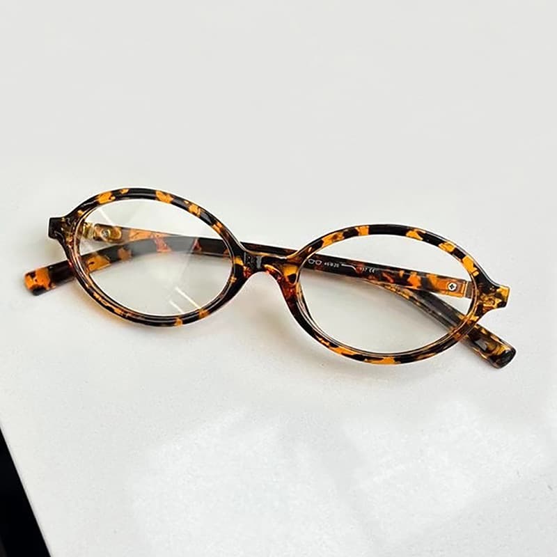 Retro Korean style plain glasses frame nerd book myopia mirror oval flat mirror Douyin same style small frame glasses frame for women 7