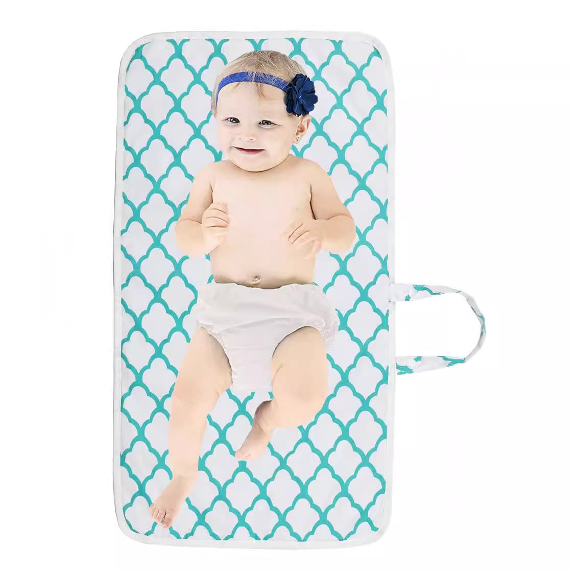 Out-and-out baby changing pad waterproof diaper pad foldable cotton wave Amazon sells maternal and child manufacturer diapers 4
