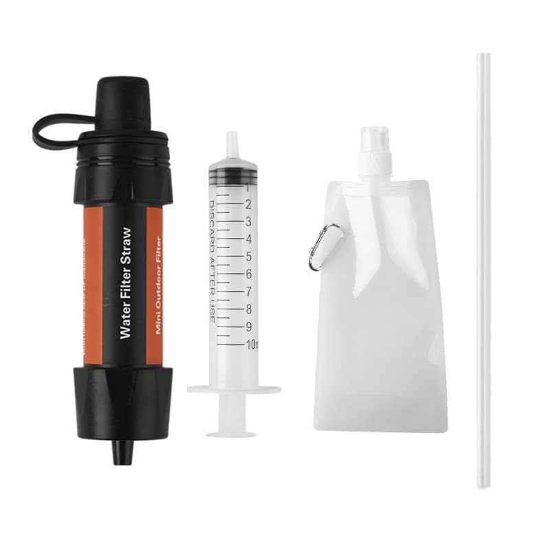Outdoor camping disaster relief water purifier MINI camping adventure survival filter straw manufacturer hiking filter portable 7