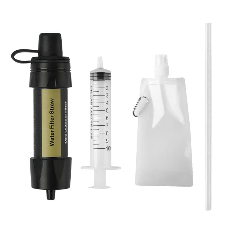 Outdoor camping disaster relief water purifier MINI camping adventure survival filter straw manufacturer hiking filter portable 8