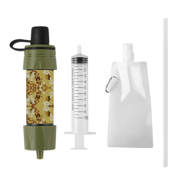 Outdoor camping disaster relief water purifier MINI camping adventure survival filter straw manufacturer hiking filter portable 10