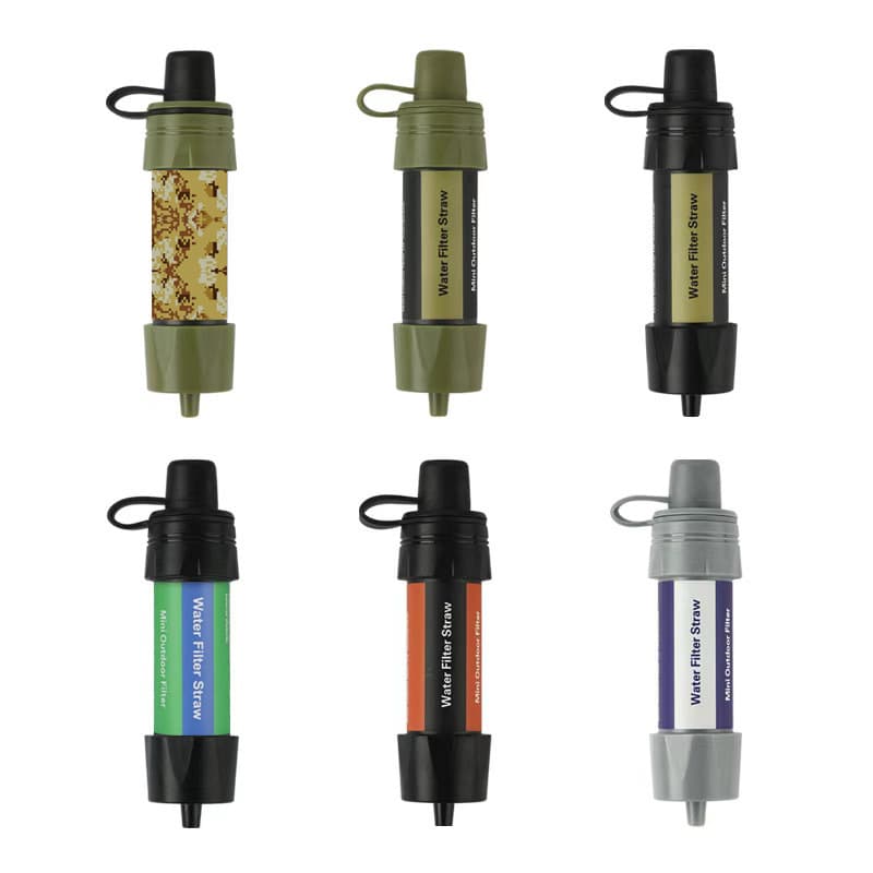 Outdoor camping disaster relief water purifier MINI camping adventure survival filter straw manufacturer hiking filter portable 1