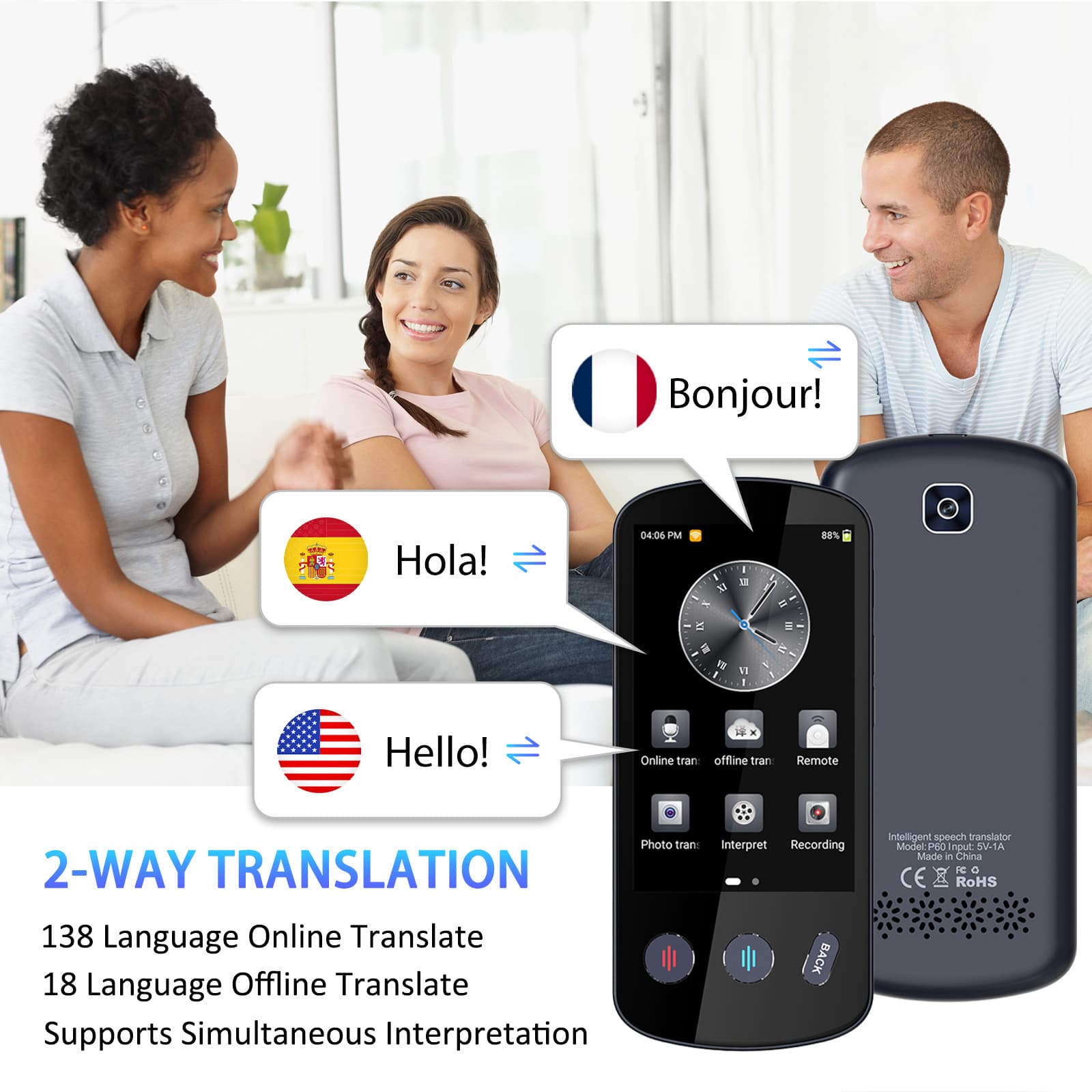 Multi-language translator offline photo translation Laos Arabic Vietnamese cross-border best-selling translation Cantonese 3