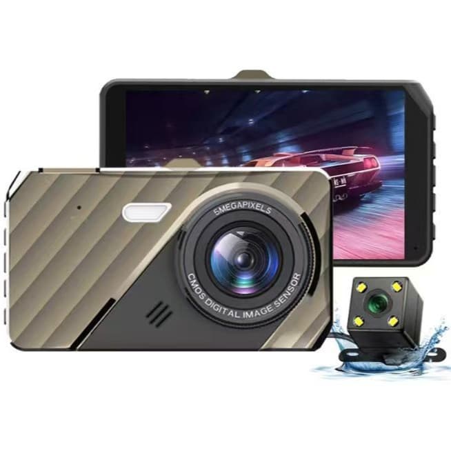 4-inch zinc alloy driving recorder HD dual lens cross-border Vietnam car driving recorder DVR