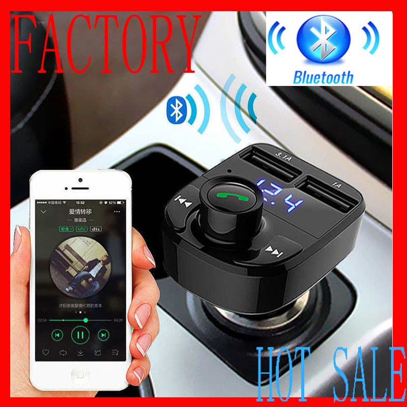 X8 Car MP3 Fast Charging Car Bluetooth 5.0 Hands-Free Car FM Transmitter Car FM Player 5