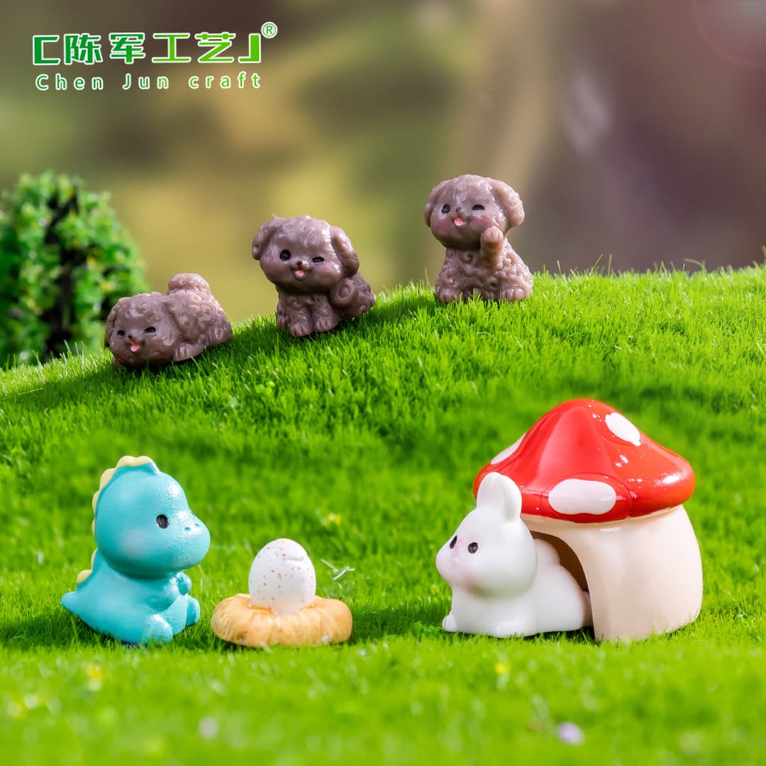 Micro landscape creative cute little rabbit animal gardening landscaping diy decoration accessories mini miniature ornaments 3