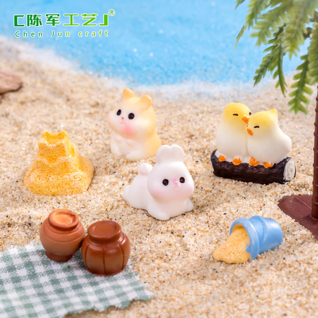 Micro landscape creative cute little rabbit animal gardening landscaping diy decoration accessories mini miniature ornaments 4