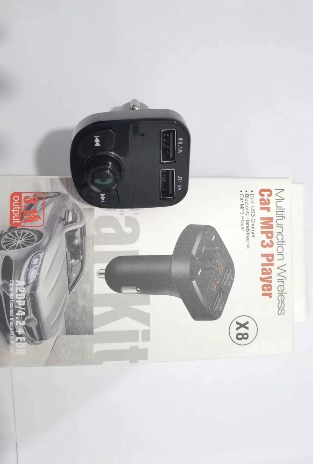 Car mp3 player x8 car mobile phone charger USB cigarette lighter car charger car bluetooth fm transmitter 8