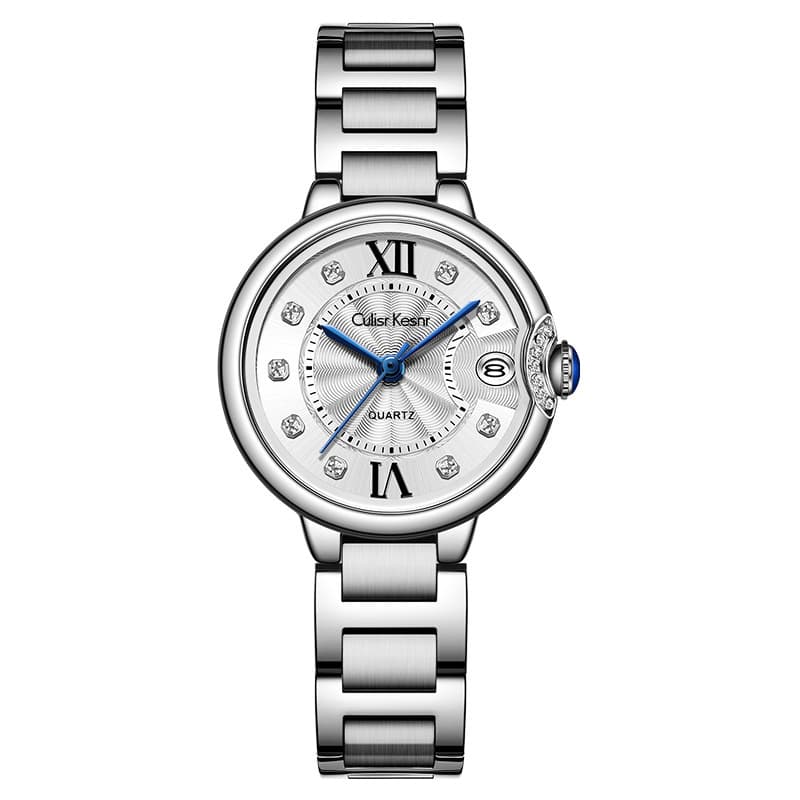 Swiss blue ball mechanical watch women's niche light luxury 2024 workplace temperament ladies watch scale watch diamond 2