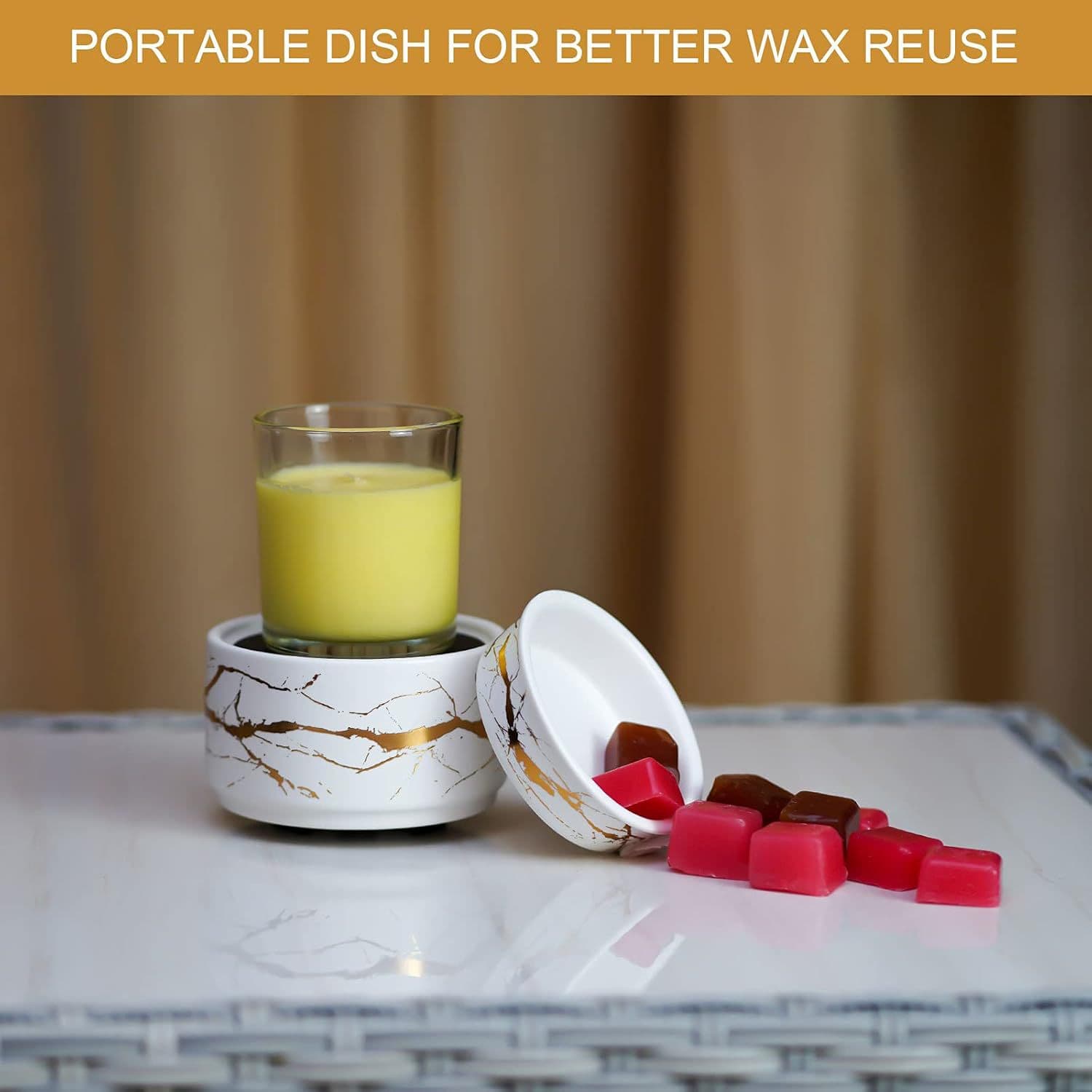 Household small aromatherapy machine aromatherapy candle wax melter ceramic heater essential oil diffuser ceramic three-in-one 1
