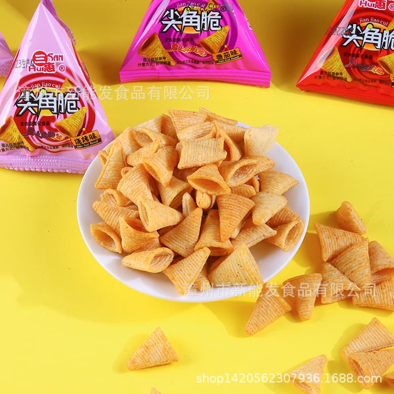 Sanhui crispy crispy big bag, crispy crispy rice cake, crispy Haidilao snacks, puffed food 4