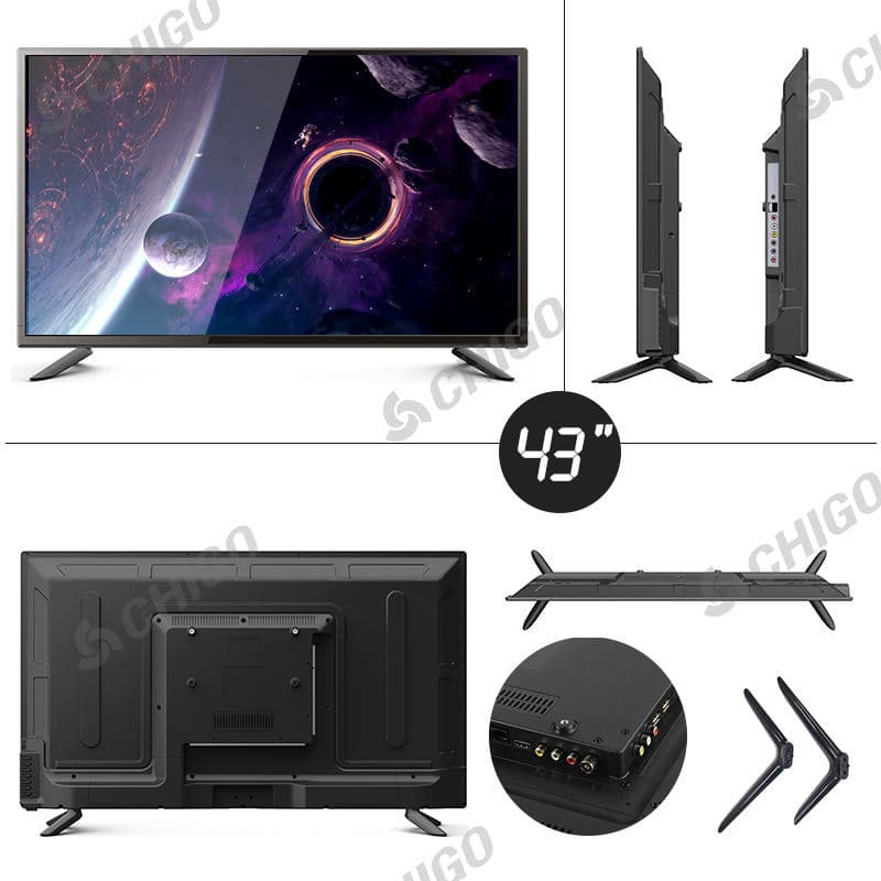 Foreign trade 55-inch TV 65-inch explosion-proof QLED quantum dot 4K ultra-high definition ultra-thin smart LCD TV 5