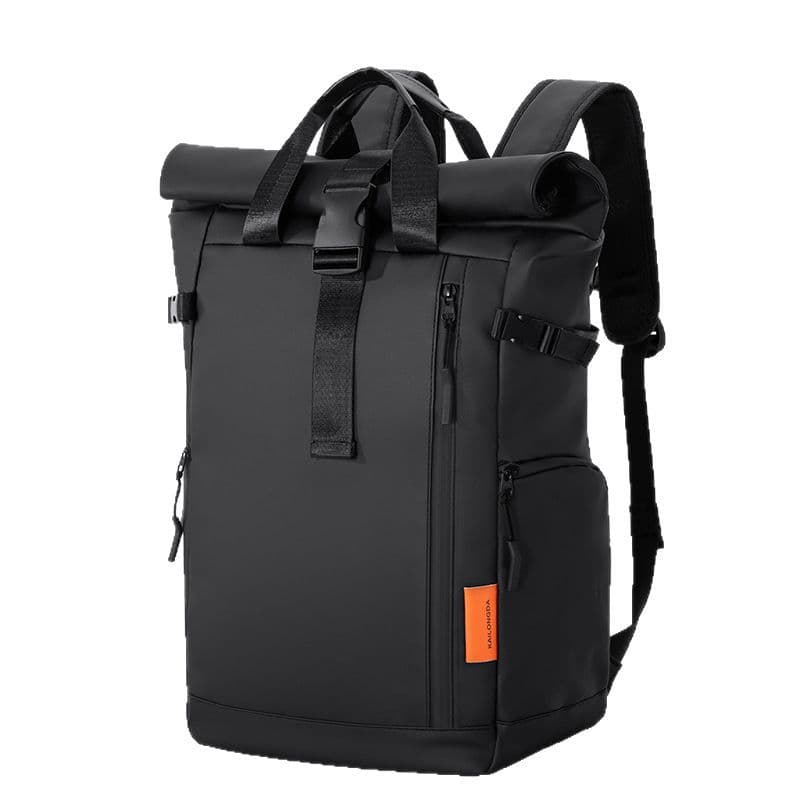 Cross-border trendy rolled edge backpacks for men and women large-capacity school bags outdoor travel backpacks commuter laptop bags 6