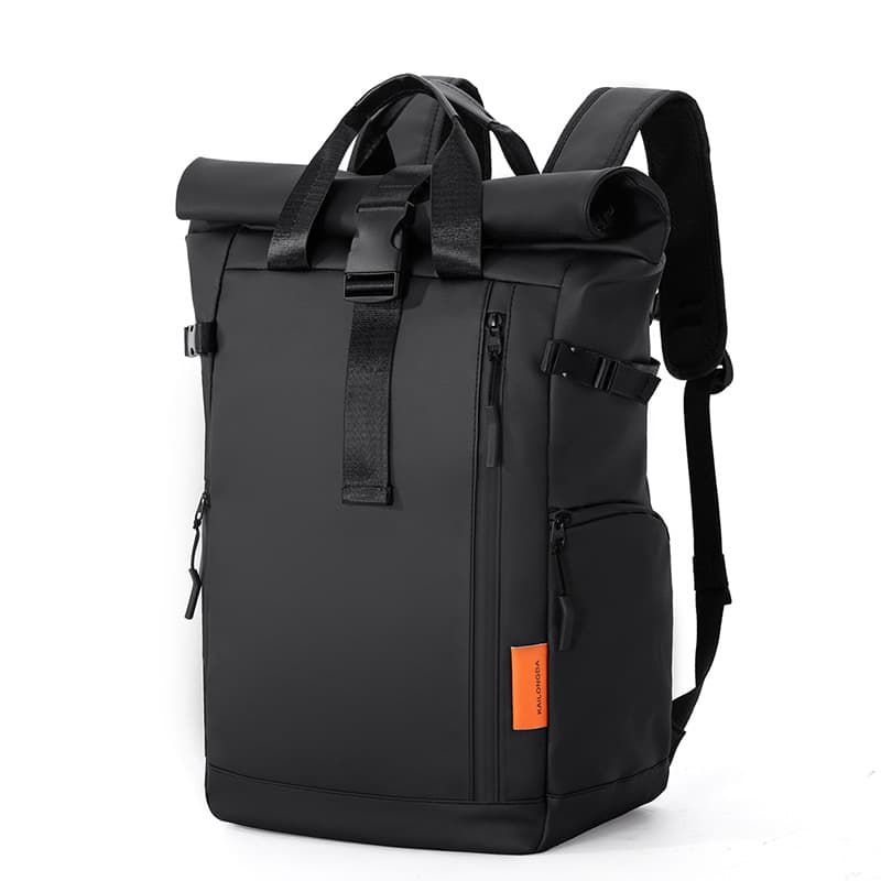 Cross-border trendy rolled edge backpacks for men and women large-capacity school bags outdoor travel backpacks commuter laptop bags 7