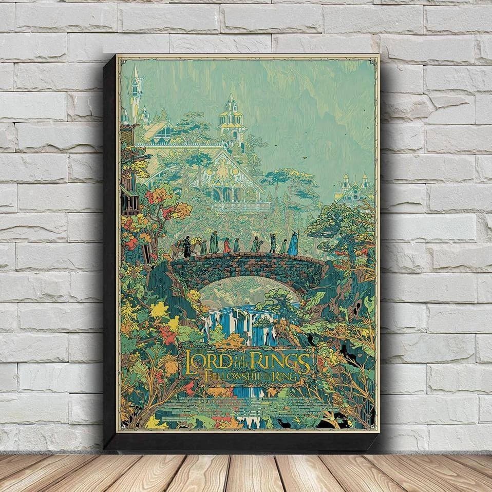 Movie Posters, Fellowship Wall Art, Home Decor Canvas Prints Fantasy Landscape Wall Art 3