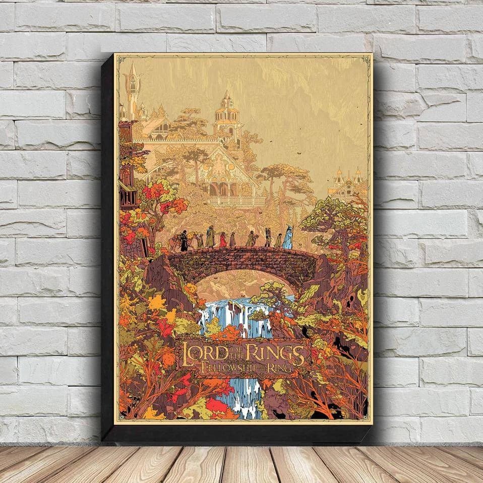 Movie Posters, Fellowship Wall Art, Home Decor Canvas Prints Fantasy Landscape Wall Art 6