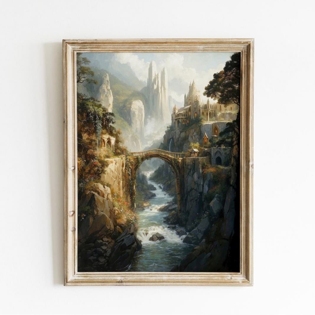 Movie Posters, Fellowship Wall Art, Home Decor Canvas Prints Fantasy Landscape Wall Art 8