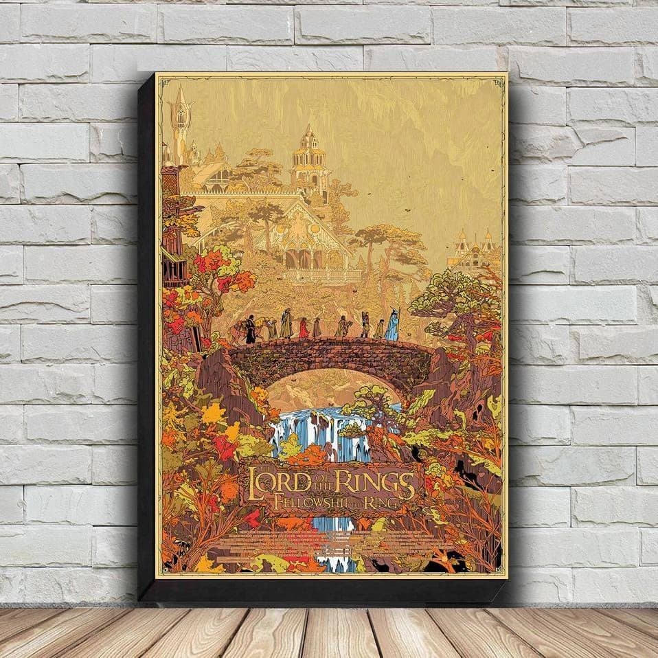 Movie Posters, Fellowship Wall Art, Home Decor Canvas Prints Fantasy Landscape Wall Art 9
