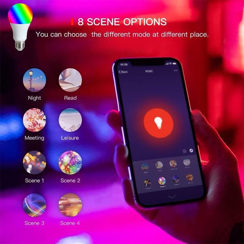 LED graffiti wifi smart bluetooth light bulb app controls graffiti rgb bulb color changing led light bulb 3