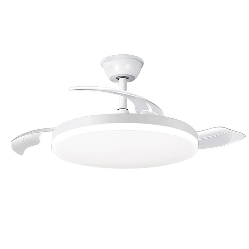 Full spectrum fan light for living room, master bedroom, modern simple ultra-thin eye protection restaurant Zhongshan lamp invisible ceiling fan light 6