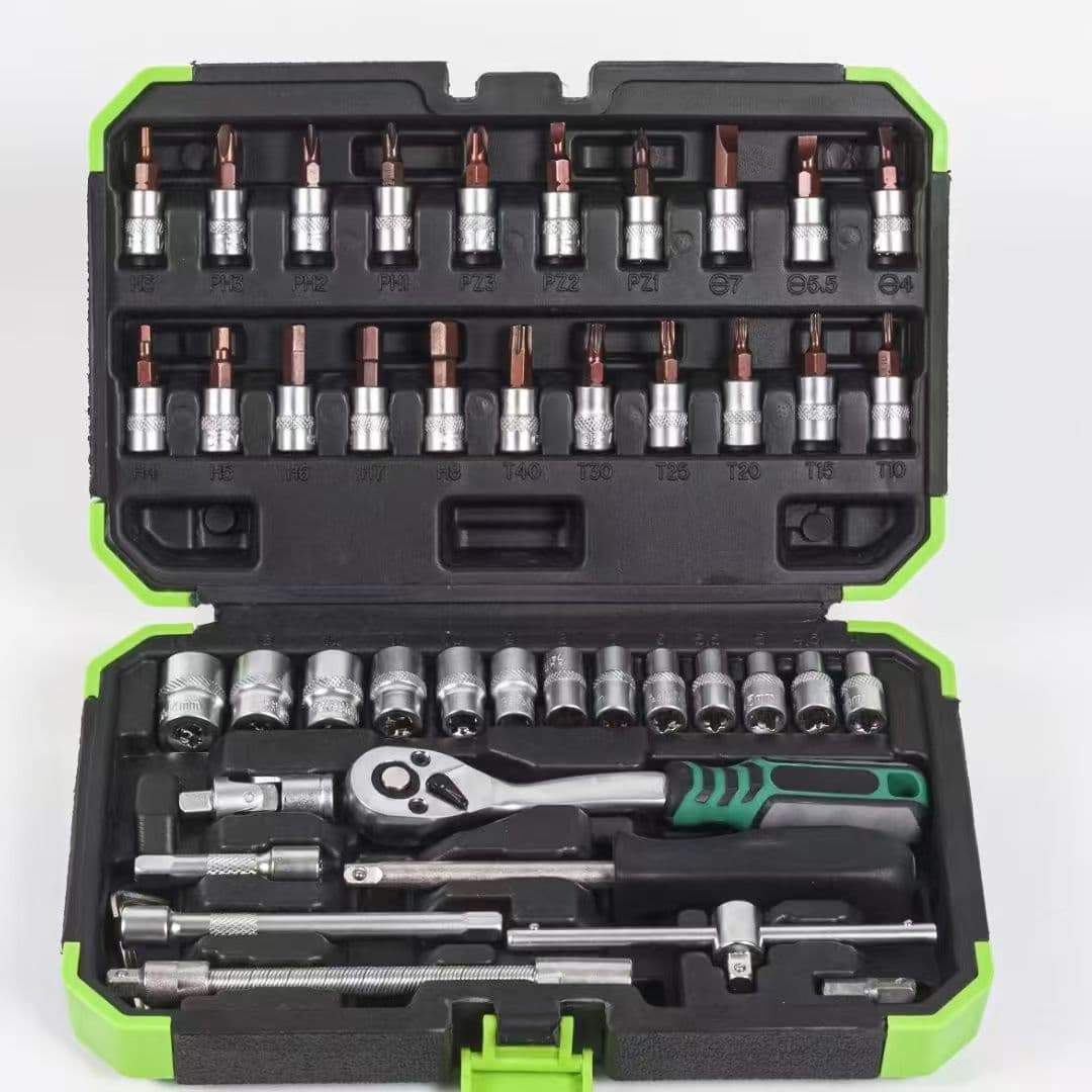 53-piece socket wrench set, auto repair tool repair set, Xiaofei quick tool box set 1