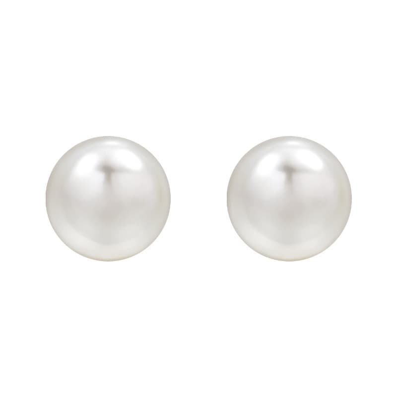New Year's Day New Shijia Steamed Bun Pearl Earrings Women's Versatile 925 Silver Needle Earrings Milky White Pearl Earrings 6