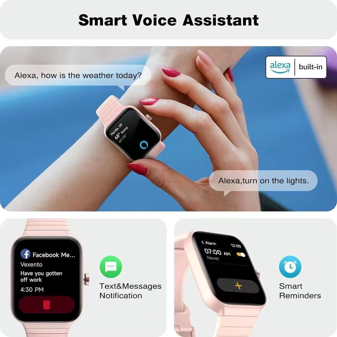 Popular IDW15 Smart Watch 1.8" Alexa Fitness Watch Tracker Heart Rate Monitoring Sleep Calories 6