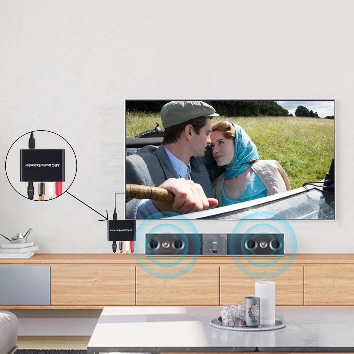 ARC audio returner audio adapter HDMI high-definition audio converter fiber optic coaxial analog audio conversion 5