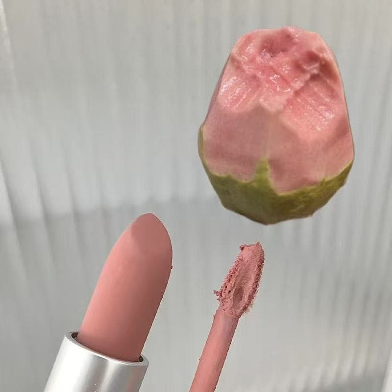 Gentle nude lip glaze! Cream matte matte lip mud, whitening and non-fading student velvet lipstick at affordable price