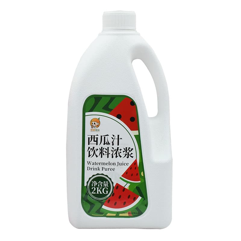 2kg watermelon juice concentrate fruit flavor thick pulp commercial beverage machine smoothie fruit tea milk tea drink shop raw materials 6