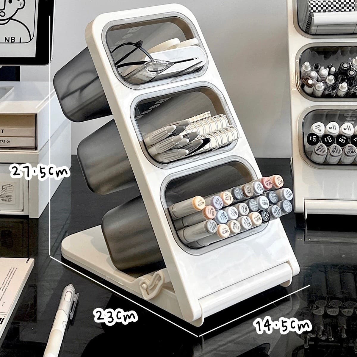 Book storage box student desk bookstand bookshelf drawer pen holder desktop storage rack desk file storage rack 9