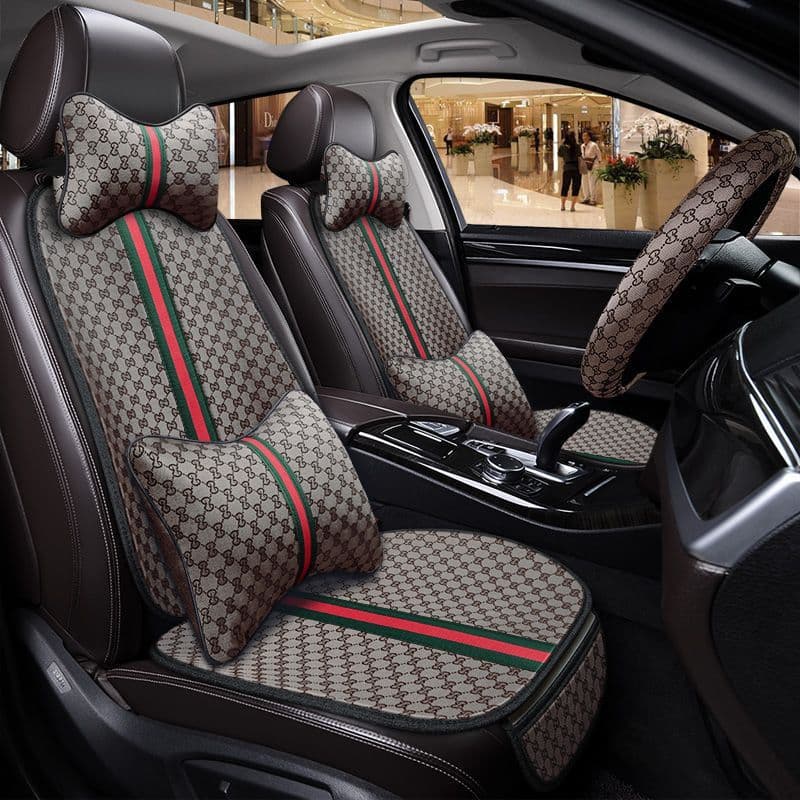 Car seat cushion summer three-piece set free of tying linen small square cushion five-seater seven-piece set universal single seat cushion for all seasons car 3