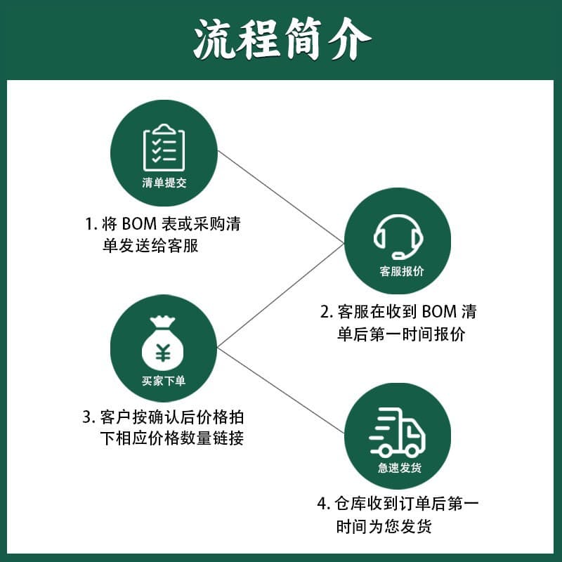 Electronic components BOM with single chip diode transistor capacitor resistor field effect tube electronic components 3