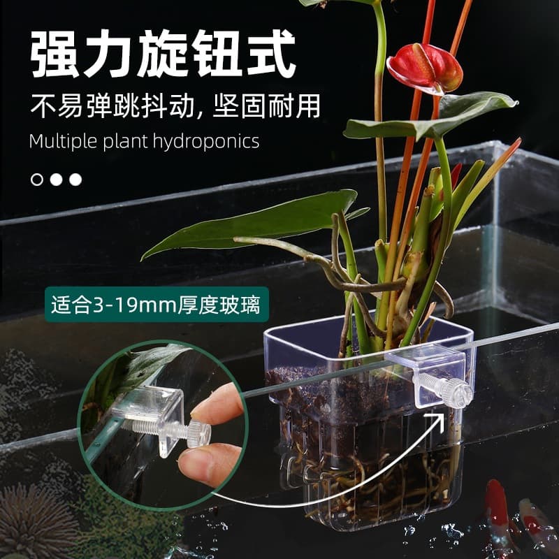 Green radish planting cup, water grass cup, water grass, hydroponic emergent plant, hanging planting basket, fish tank decoration and landscaping accessories 5