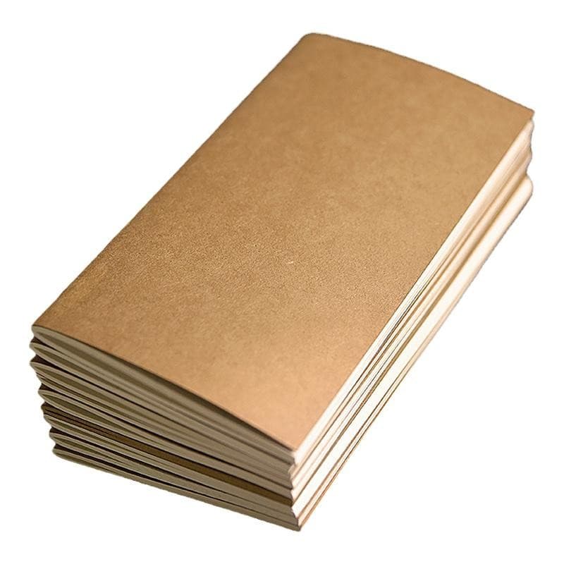 Retro travel notebook, kraft paper schedule planner diary notepad, hand ledger TN replacement inner core 6