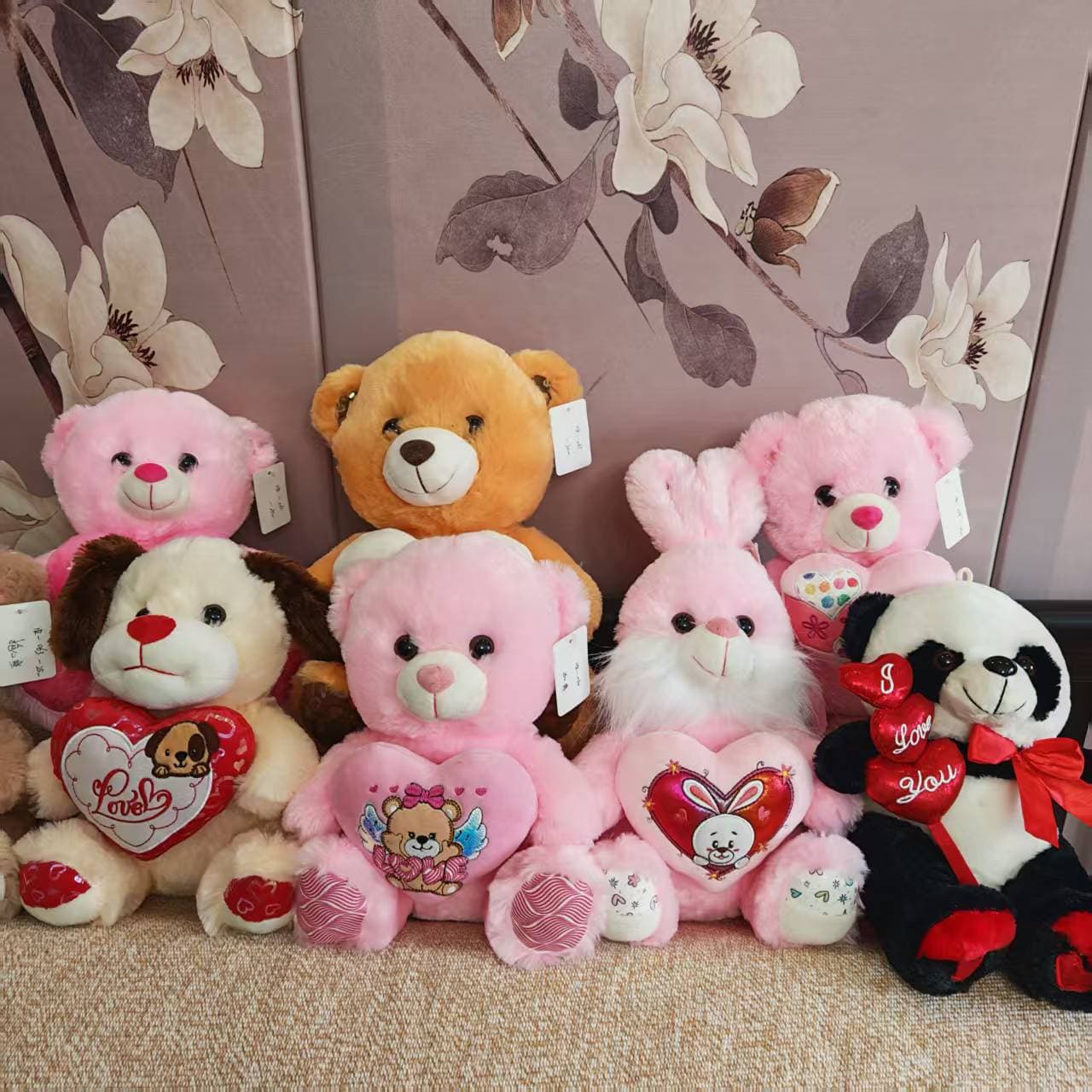 Cross-border hug love bear plush toy doll couple teddy bear confession props Valentine's Day doll 1