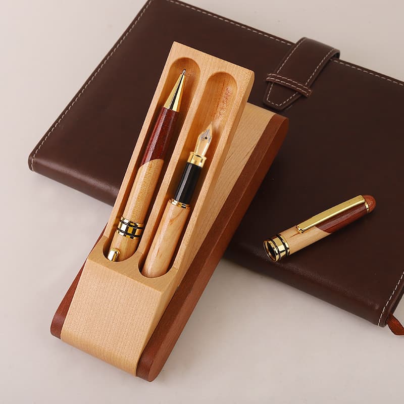Bamboo pen fountain pen gift set wooden pen wooden ballpoint pen calligraphy graduation gift signature pen gift box engraving 7
