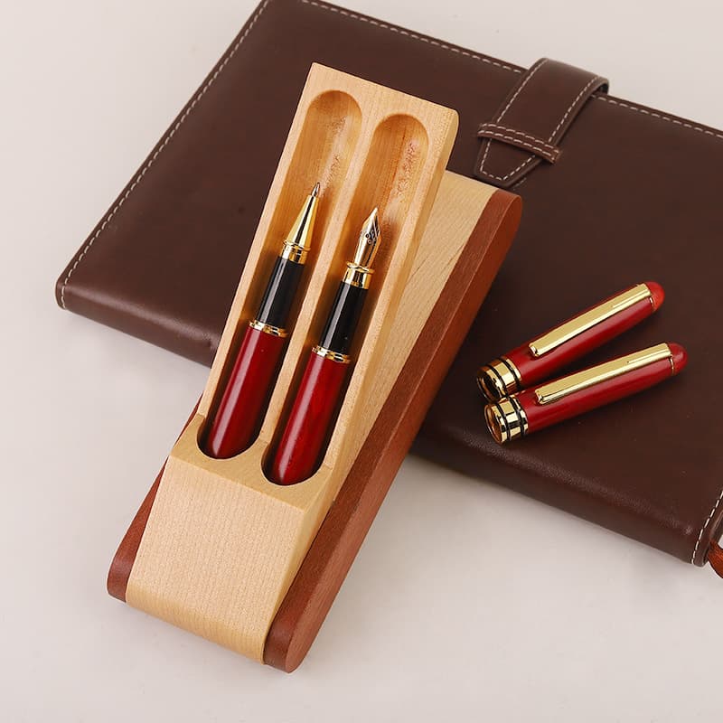 Bamboo pen fountain pen gift set wooden pen wooden ballpoint pen calligraphy graduation gift signature pen gift box engraving 8