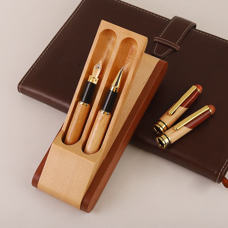 Bamboo pen fountain pen gift set wooden pen wooden ballpoint pen calligraphy graduation gift signature pen gift box engraving 10