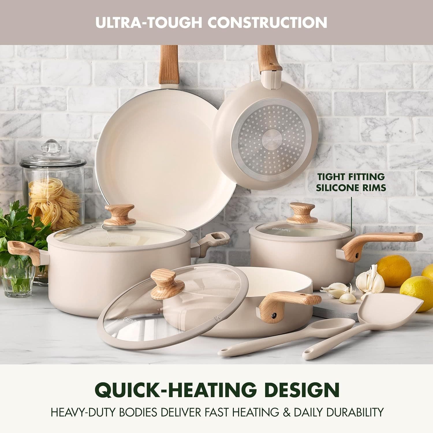 Nordic household seven-piece pot set high-looking milk pot non-stick pot soup pot frying pan kitchen utensils wholesale 2