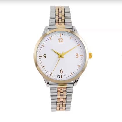 Customized women's watch waterproof quartz analog round easy-to-read business commute versatile steel band women's watch 2