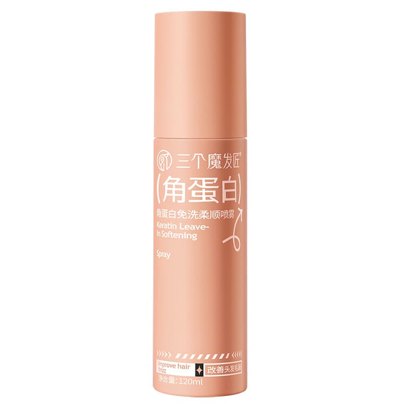 Three Magic Hair Makers Keratin Hair Care No-Rinse Smoothing Spray Hair Conditioner Improves Frizzy and Dry Hair Wholesale 6