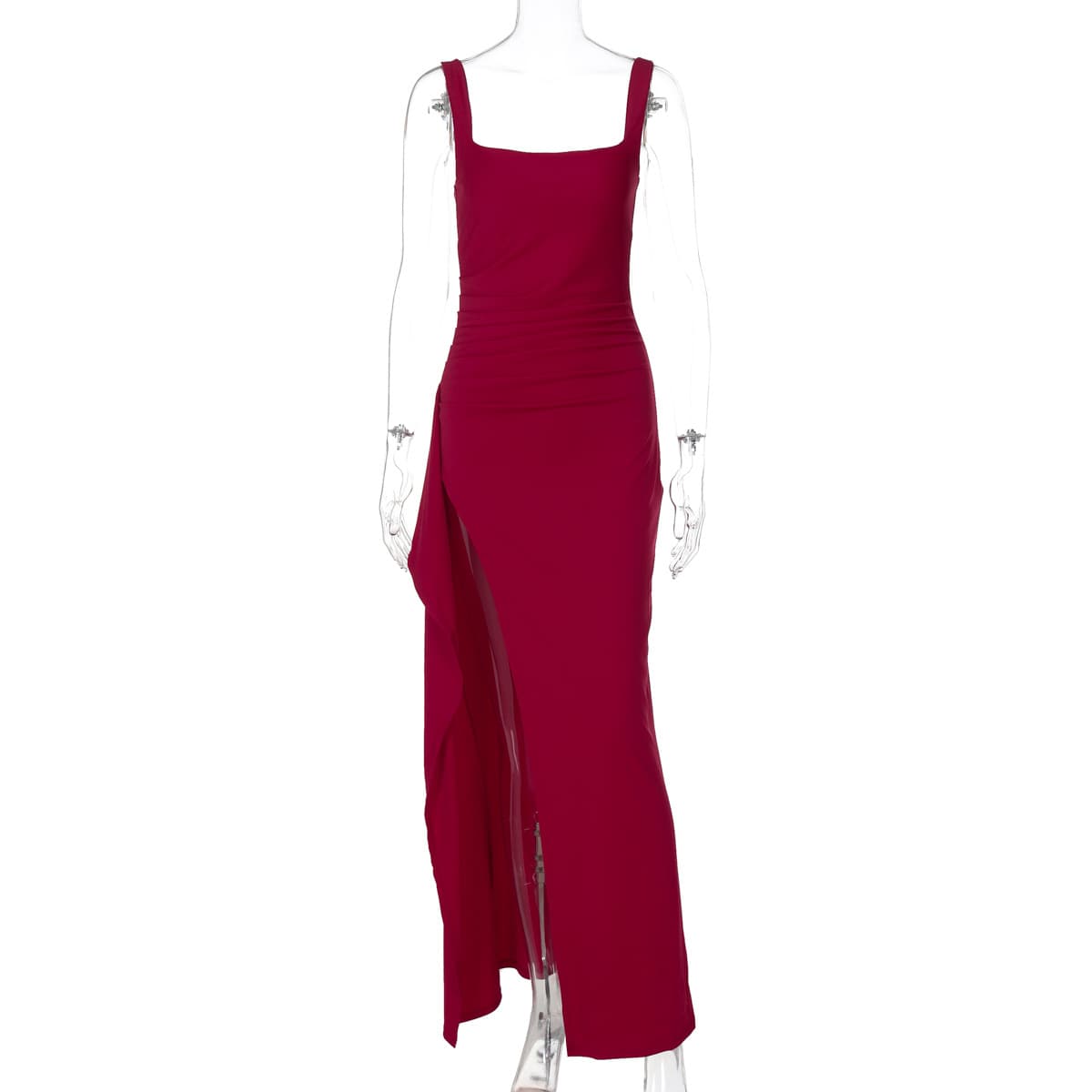 European and American INS style women's evening dress long dress 2025 summer fashion sexy suspender backless high slit dress 8