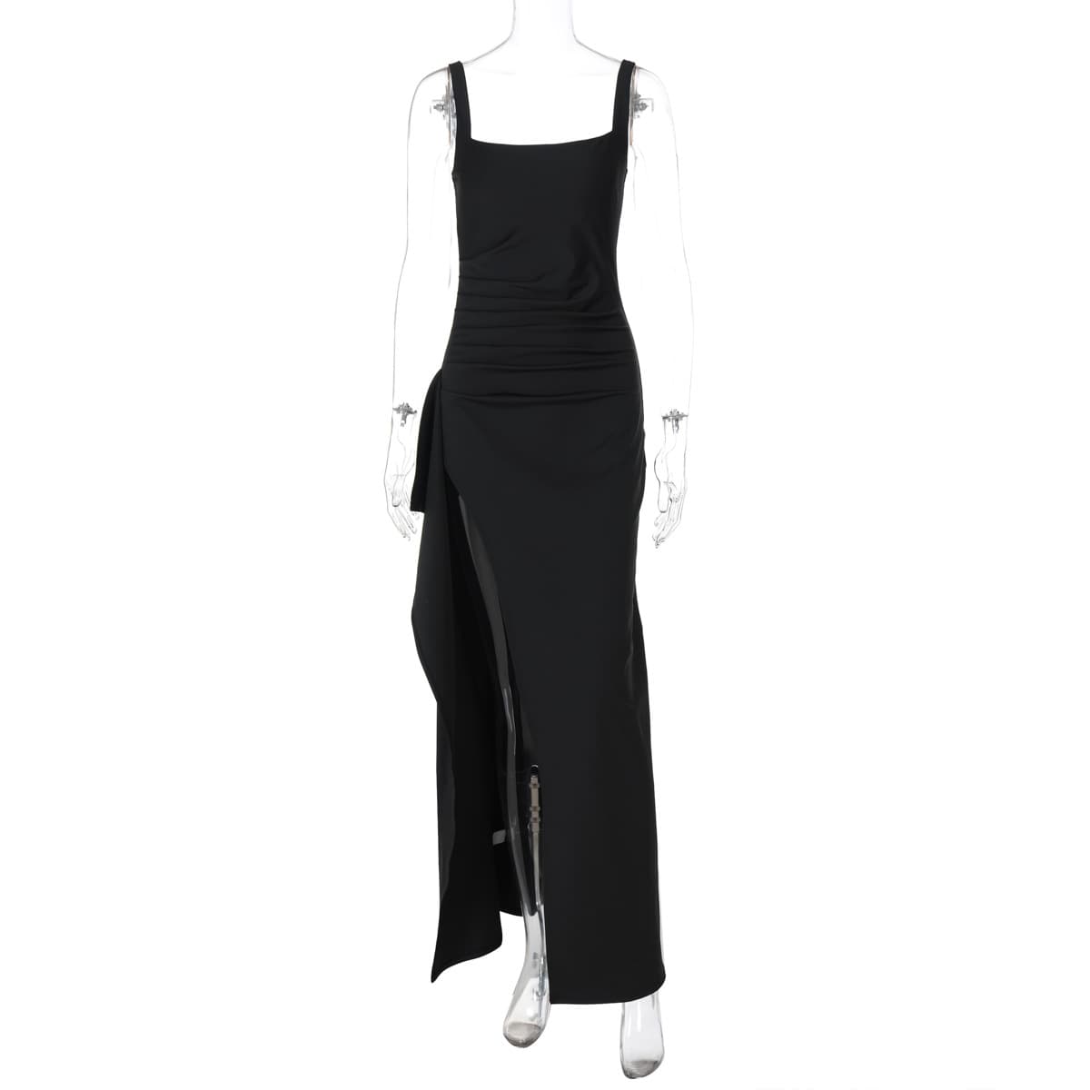 European and American INS style women's evening dress long dress 2025 summer fashion sexy suspender backless high slit dress 9
