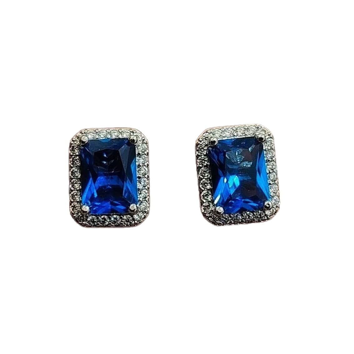 Cross-border special supply of 8*10 rectangular ruby ​​ring for women wholesale high carbon diamond ring jewelry jewelry earrings 6