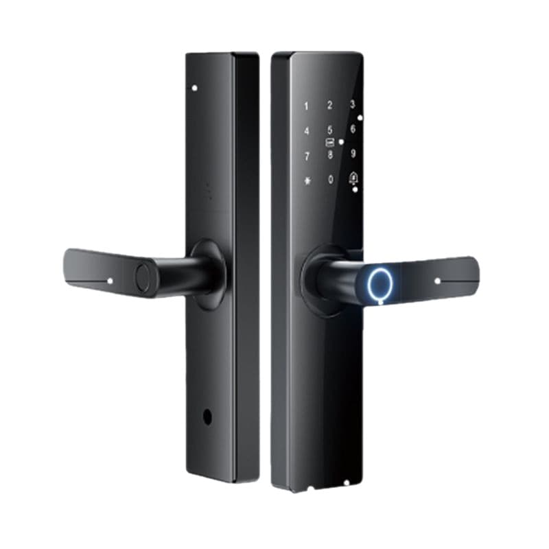 Wooden door interior door fingerprint lock tamper-free hole household lock Tongtong lock apartment B&B graffiti lock rental house smart lock 6