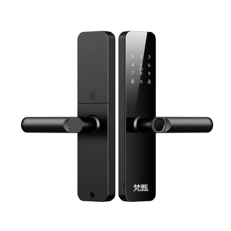 Wooden door interior door fingerprint lock tamper-free hole household lock Tongtong lock apartment B&B graffiti lock rental house smart lock 10