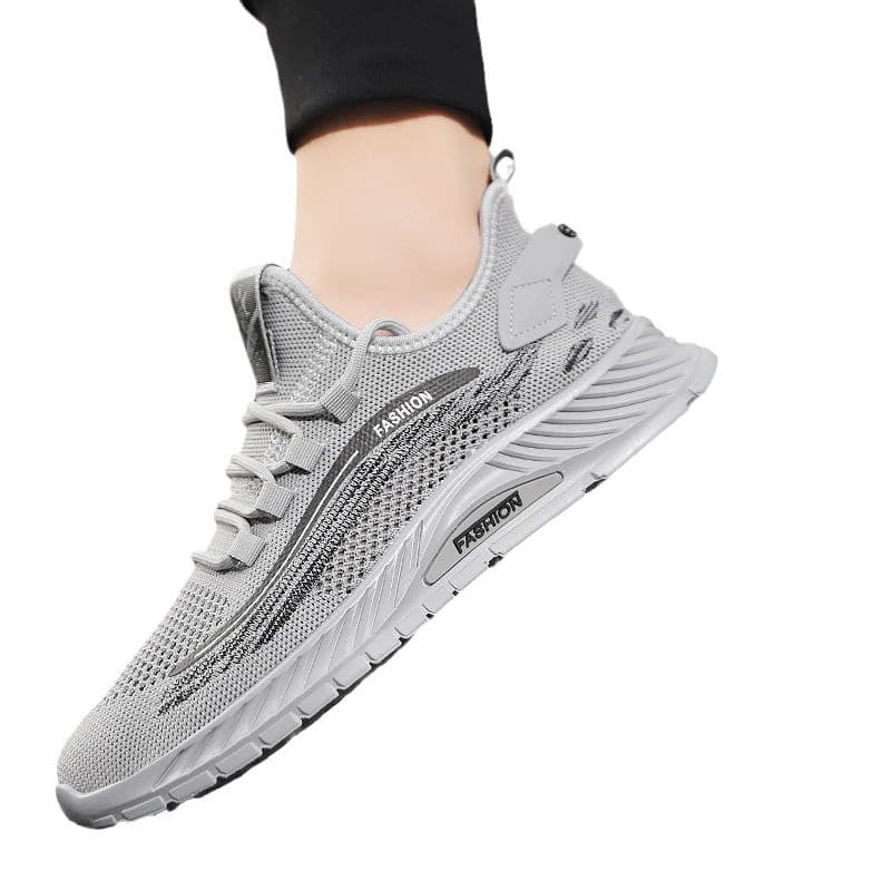 Shoes for men new spring and autumn fashionable casual sports shoes single shoes wholesale breathable trendy mesh fly knit sports shoes for men 6