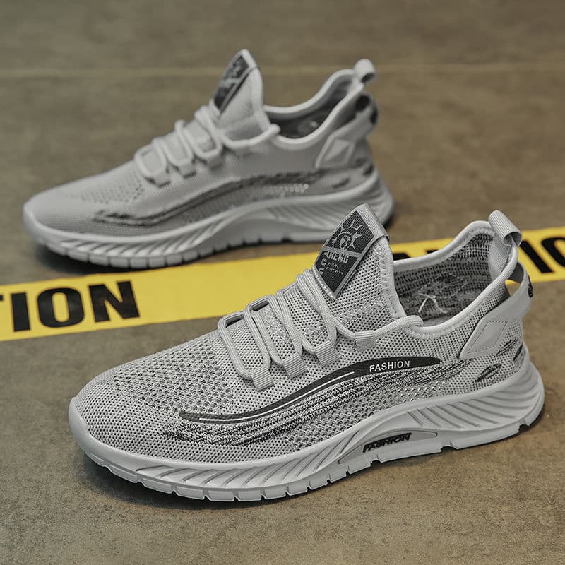 Shoes for men new spring and autumn fashionable casual sports shoes single shoes wholesale breathable trendy mesh fly knit sports shoes for men 8