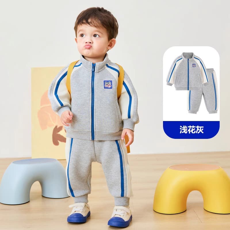 Boys and girls long-sleeved suit college style children's sports baby split 2026 spring and autumn new casual trendy children 7